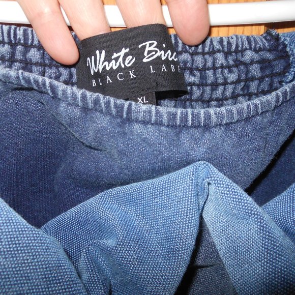 NWT!!! Ruffled WHITE BIRCH Knit Denim Jumpsuit - Picture 7 of 10